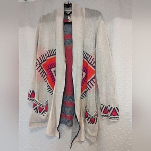 Billabong Size L Aztec Boho Patterned Women's Sweater